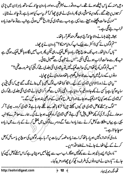 Tujh Sung Meri Bahar Urdu Short Story by Rabia Sajid, Page No.  12