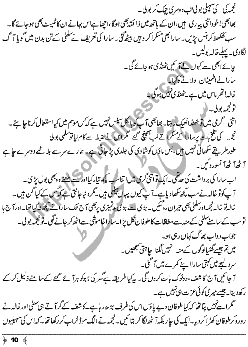 In Chiraghon Ko Jala Ke Rakhna A Social Romantic Urdu Novel by Rabia Fayyaz Qadri Page No. 10