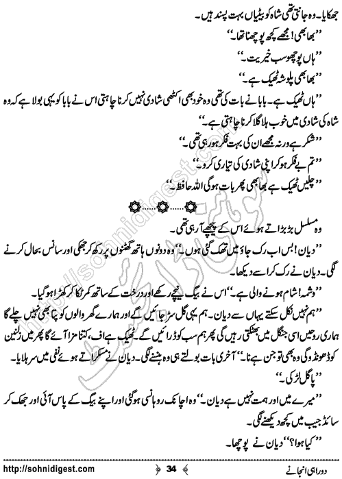 Do Rahi Anjane Urdu Novel, No. 34