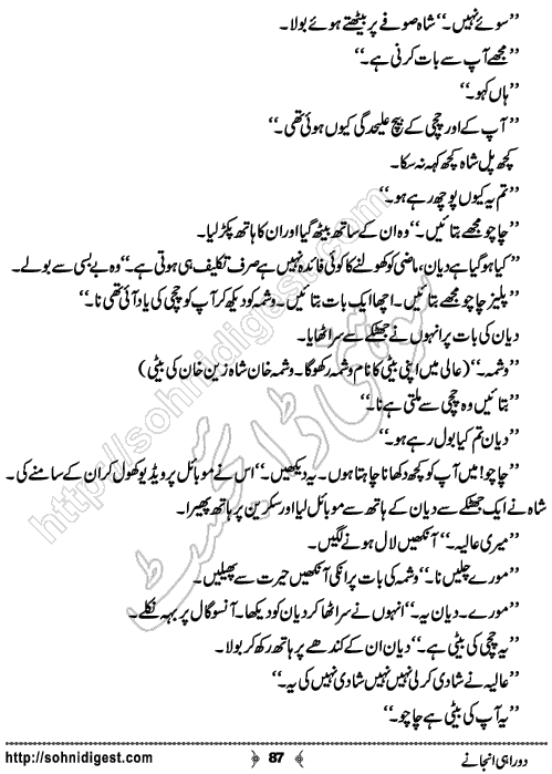 Do Rahi Anjane Urdu Novel, No. 87