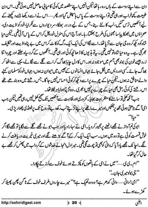 Ajnabi Urdu Short Story by Raheela Shah, Page No. 20