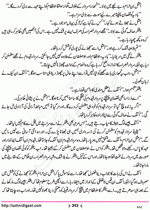 Barda historical Novel by Riaz Aqib Kohler, Page No. 313