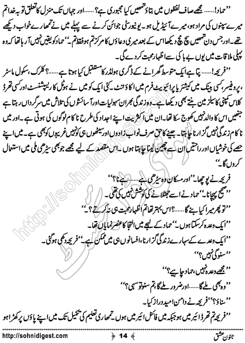 Janoon ishq Urdu Novel no.14