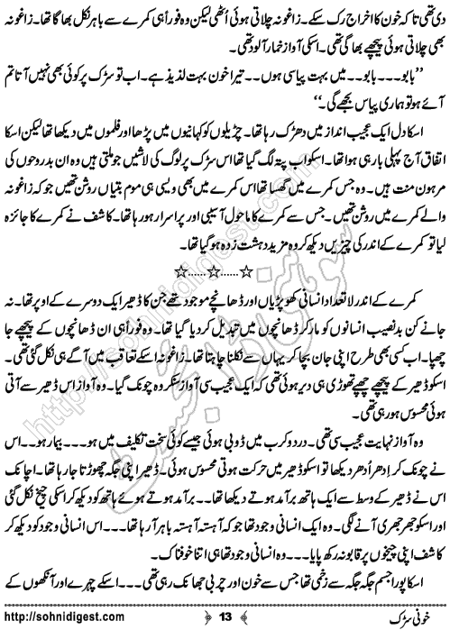 Khoni Sarak Horror story by Rizwan Ali Soomro, Page No.  13