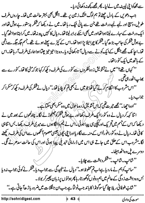 Mout Ki Wadi Horror story by Rizwan Ali Soomro, Page No. 43