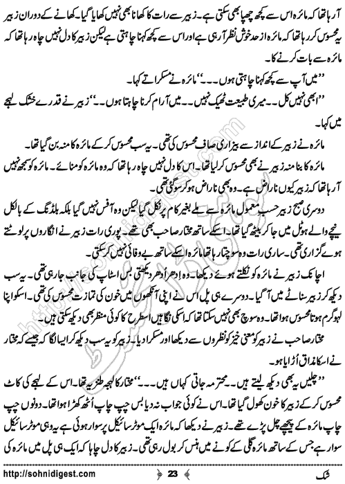 Shak Urdu Short story by Rizwan Ali Soomro, Page No.  23