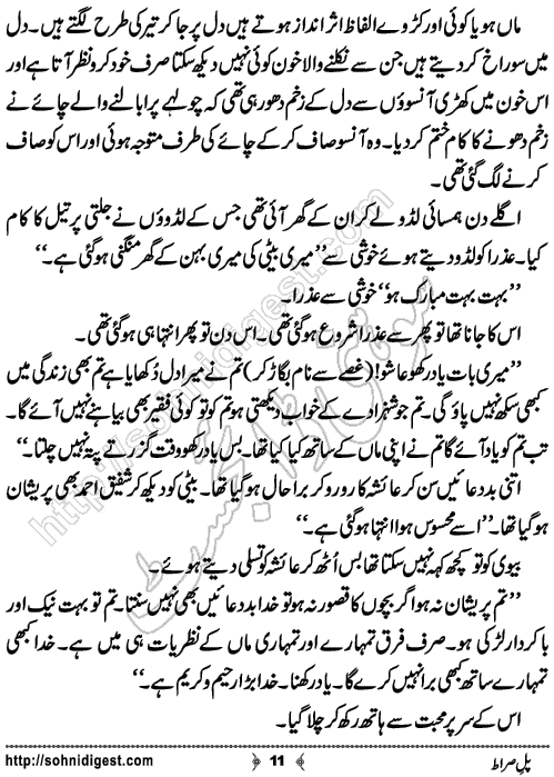 Pul e Siraat Romantic Urdu Novel by Ruqiya Ali,Page No.11