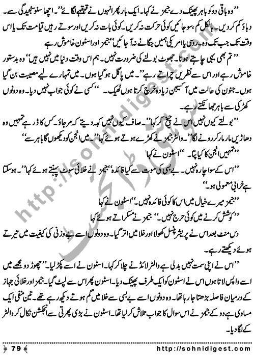 Gumshuda Musafir By Dr Saber Ali Hashmi is an Urdu translation of famous Science Fiction novel Marooned,   Page No. 80