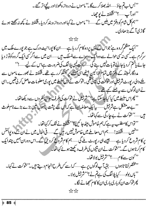 Madadgar Limited (Helpers Limited) by Sabir Ali Hashmi is story of a Special Group who wanted to help poor needy and helpless persons. Page No.  85