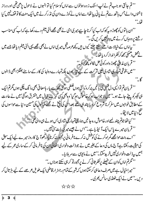 Yeh Alam Shoq Ka A Short Story by Seema Binte Asim Page No. 3