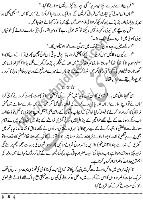 Yeh Alam Shoq Ka A Short Story by Seema Binte Asim Page No. 5