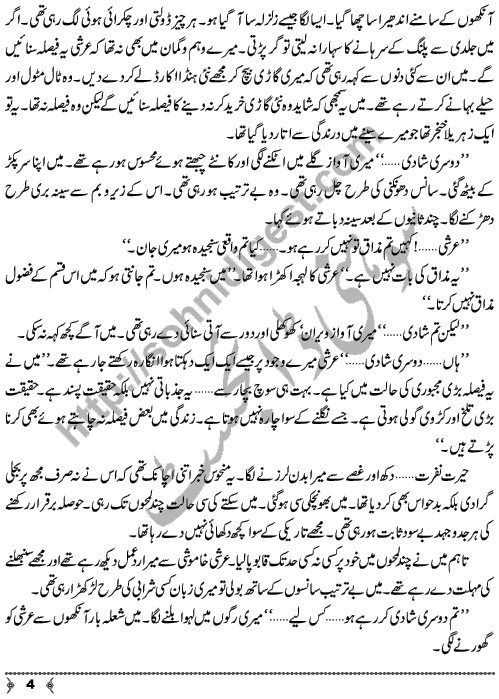 Talaq (Divorce) a Social Romantic Urdu Novel by Seema Kajal Page No. 4