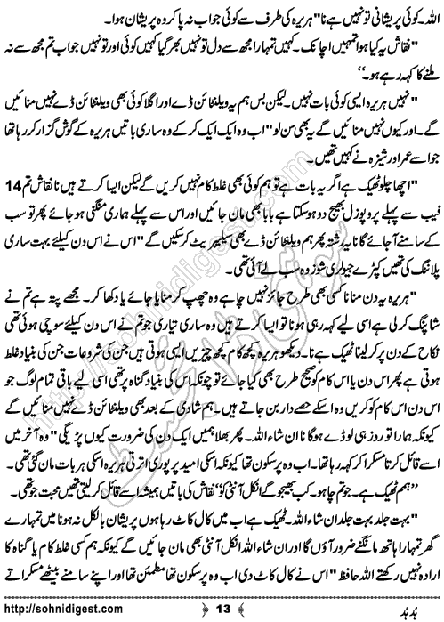 Hudhud Urdu Short Story by Sehar Usama, Page No. 13