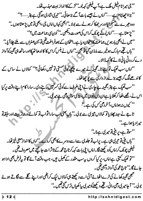 Ik Bad Bahari is an Afsana by Shama Hafeez about the feeling of a father for his daughter. How he and his wife feel lonely after the marriage of their only daughter. The parents love for their children is discussed in this story, Page No. 12