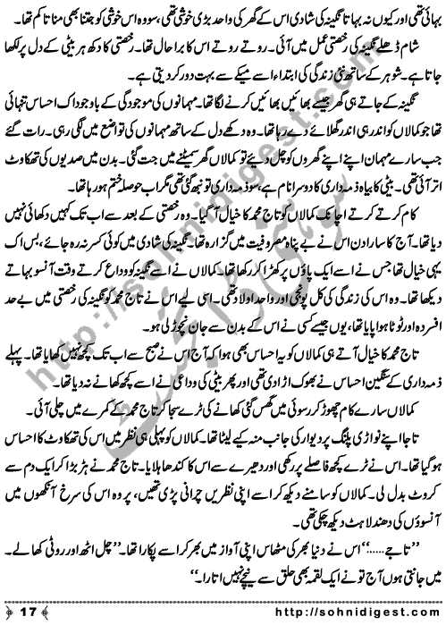 Ik Bad Bahari is an Afsana by Shama Hafeez about the feeling of a father for his daughter. How he and his wife feel lonely after the marriage of their only daughter. The parents love for their children is discussed in this story, Page No. 17