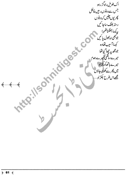 Hisab Barabar A Novelette by Shazia Rana Page No. 61