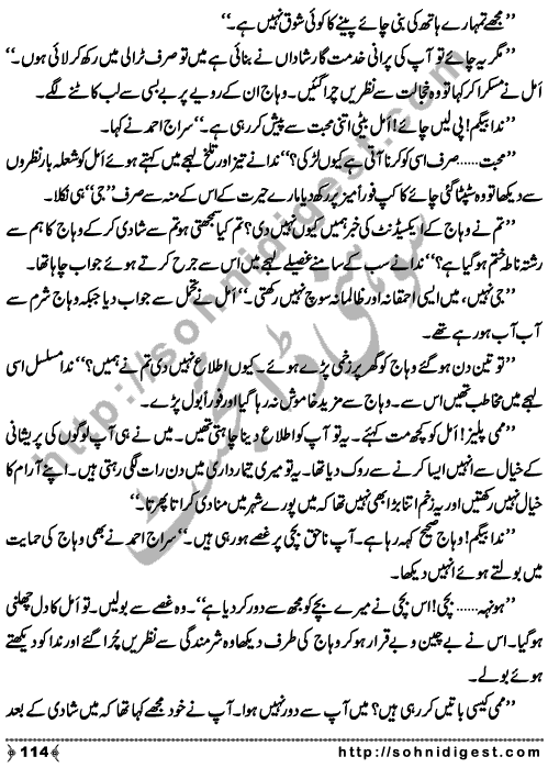 Amel is a Social Romantic Novel written By Subas Gul about a miserable condition of a divorced young girl whose own family deceived her and forced her for Halalah to get her land & property ,   Page No. 115