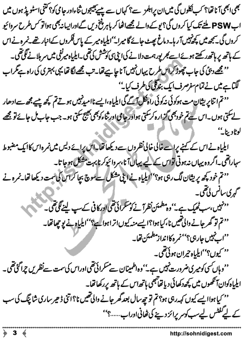 Cactus Ka Phool (Flower) is a Social Romantic Urdu Novelette by Writer & Novelist Ushna Kausar Sardar Page No. 3