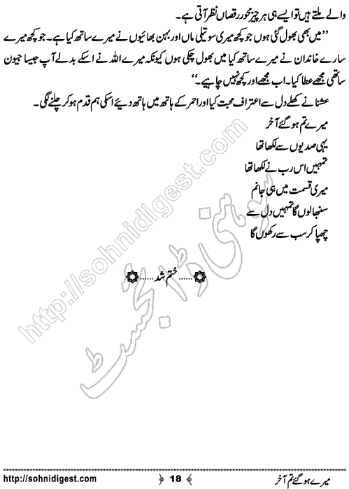 Mere Ho Gaye Tum Akhir Urdu Short Story by Wajeeha Bukhari, Page No. 18