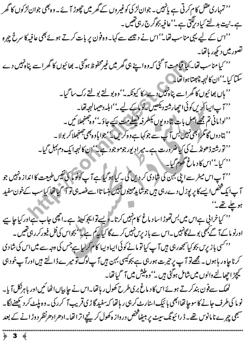 Ulfat Abr-e-Baran An Urdu Novelette by Yasmin Nishat Page No. 3