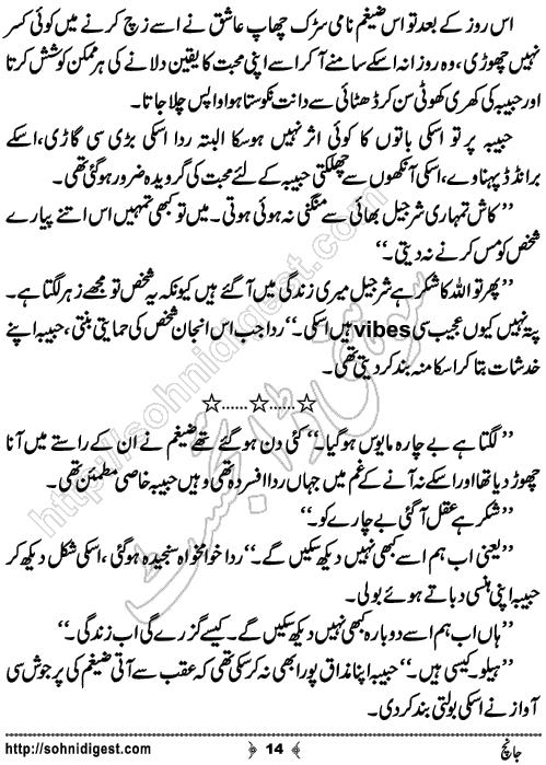 Jaanch Urdu Short Story by Yasra Muhammad,Page No.14